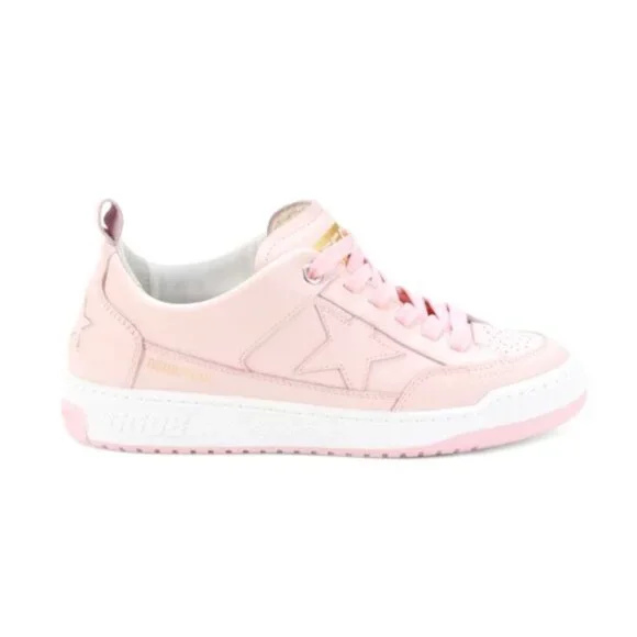 GOLDEN GOOSE Women's Perforated Leather Sneakers - Pink - Picture 1 of 15